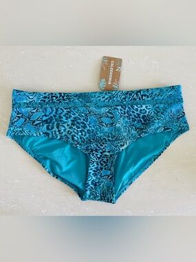 NWT Calzedonia Mauritius High Waisted High Rise Swimsuit Bikini Bottom Sequin M